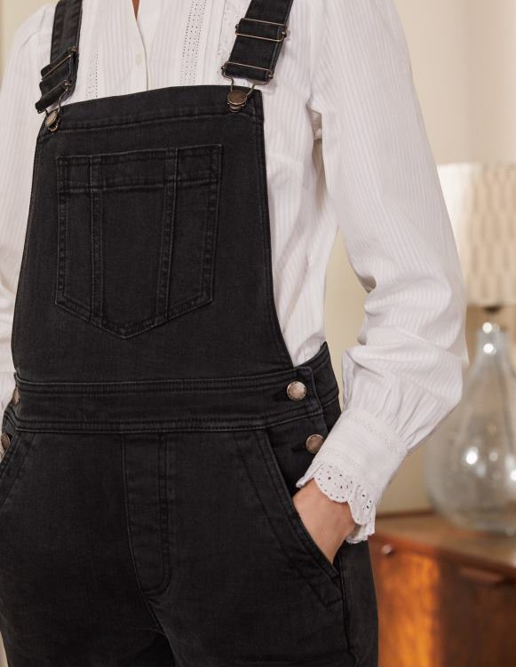 Girlfriend Dungarees Boden 24RTX2392 Clothing Women Washed Black
