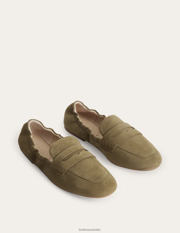 Flexible Sole Loafers Boden 24RTX2355 Footwear Women Deep Olive
