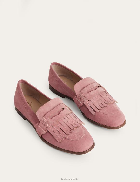 Penny Detail Loafers Boden 24RTX2341 Footwear Women Blush Suede
