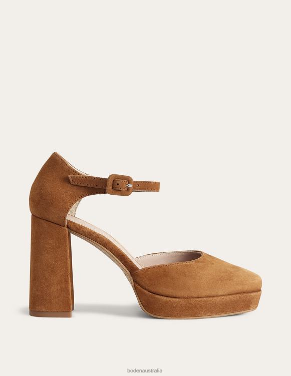 Closed-Toe Heeled Platforms Boden 24RTX2325 Footwear Women Ginger Snap Suede