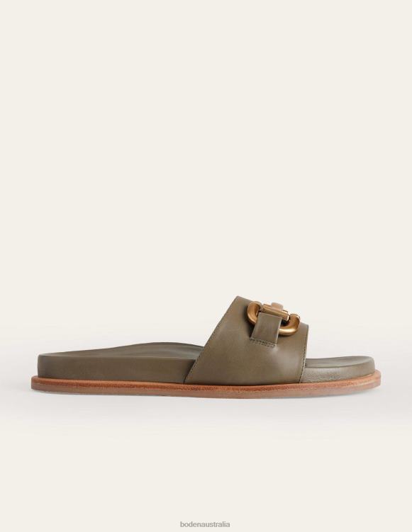Iris Snaffle Slider Sandals Boden 24RTX2381 Footwear Women Deep Olive